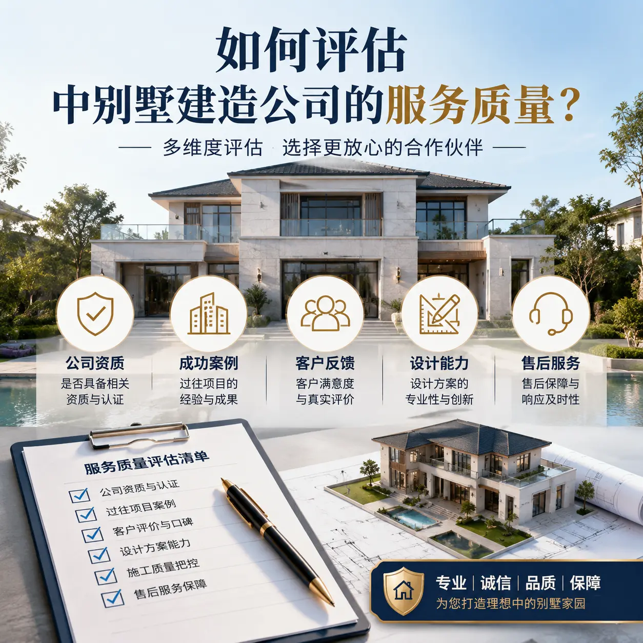 如何评估 罗甸 中别墅建造公司的服务质量?