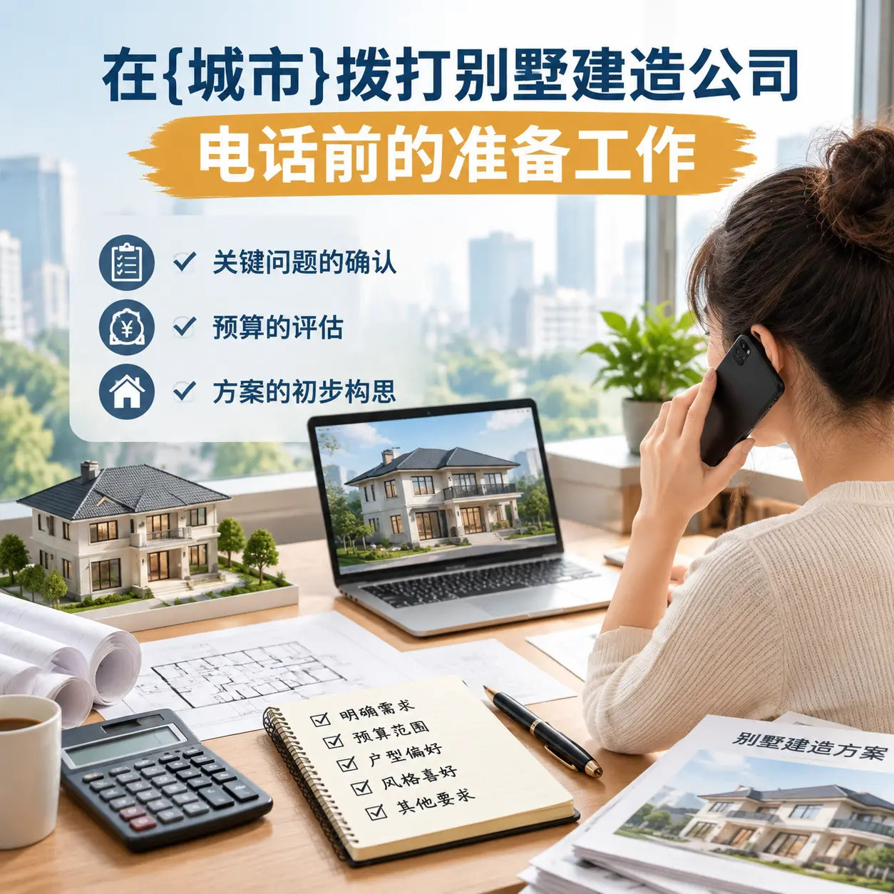 在罗甸拨打别墅建造公司电话前的准备工作