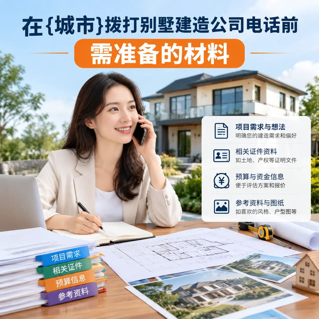 在罗甸拨打别墅建造公司电话前需准备的材料