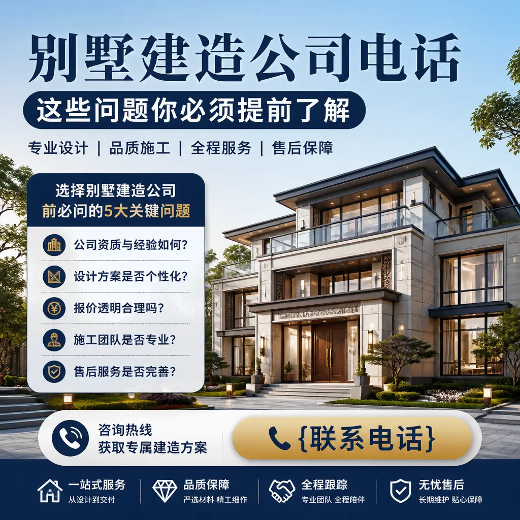 罗甸别墅建造公司电话，这些问题你必须提前了解