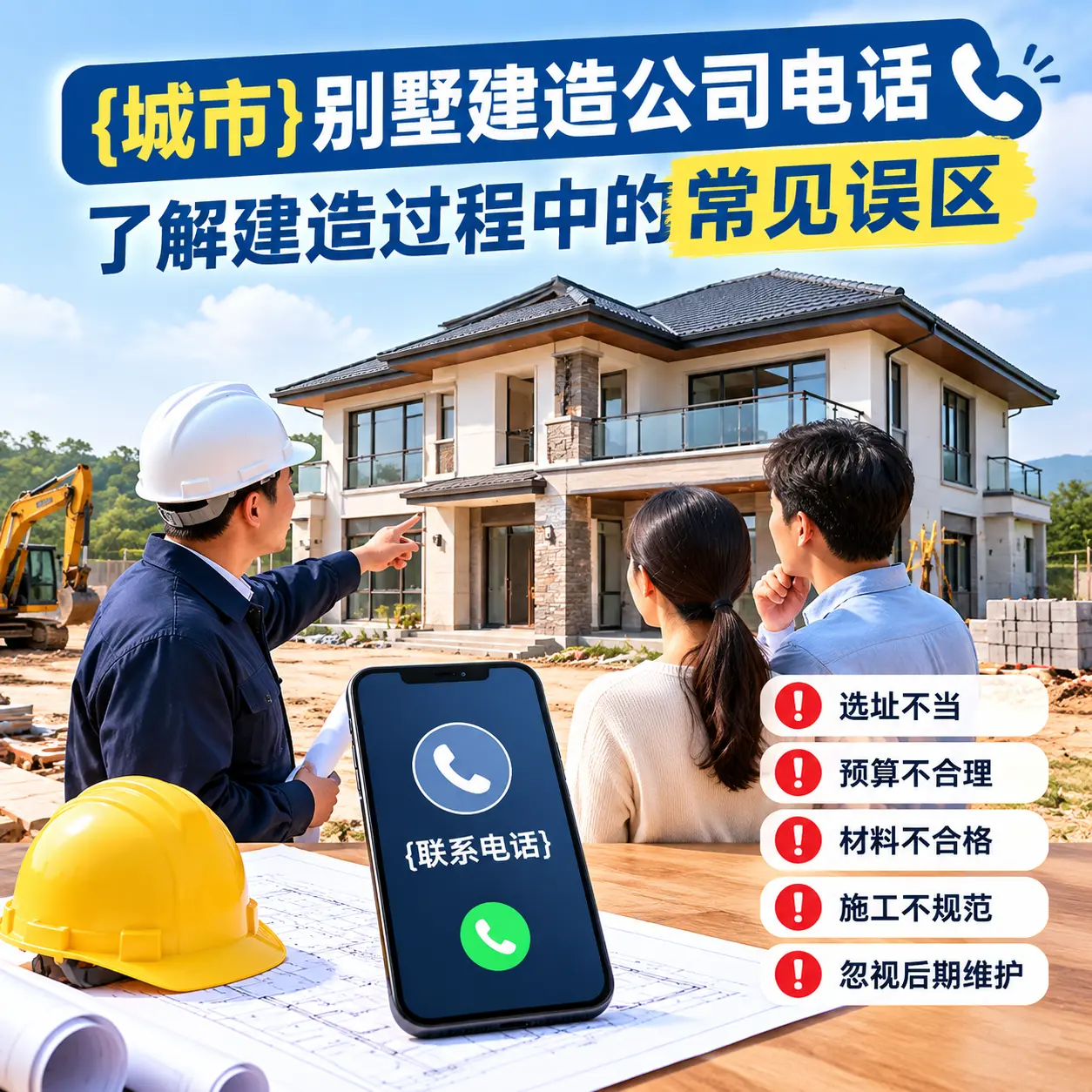 罗甸别墅建造公司电话,了解建造过程中的常见误区