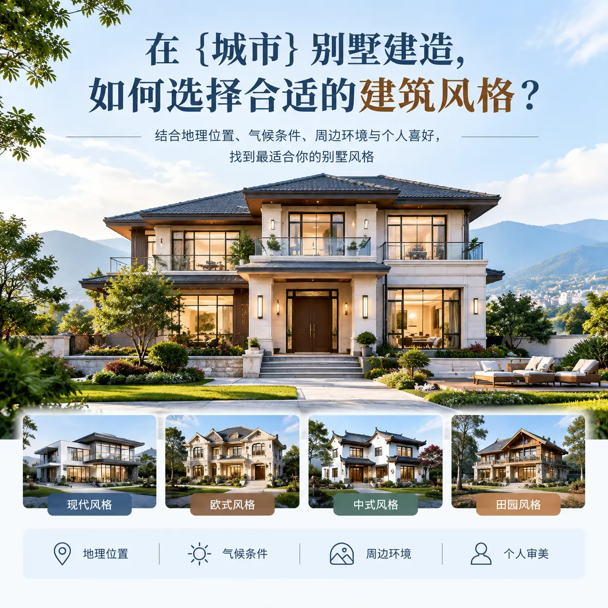 在 罗甸 别墅建造,如何选择合适的建筑风格?